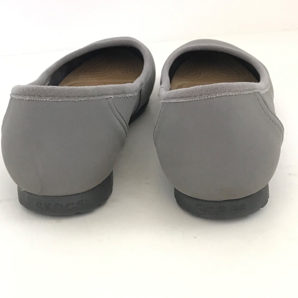 CROCS Marin Ballet Flats Comfort Shoes Gray Colorite Slip On Women’s Size 8 - Picture 9 of 15